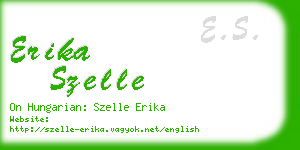 erika szelle business card